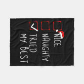 Nice Naughty heeft mijn beste kerstlijstprogramma' Fleece Deken (Voorkant (Horizontaal))