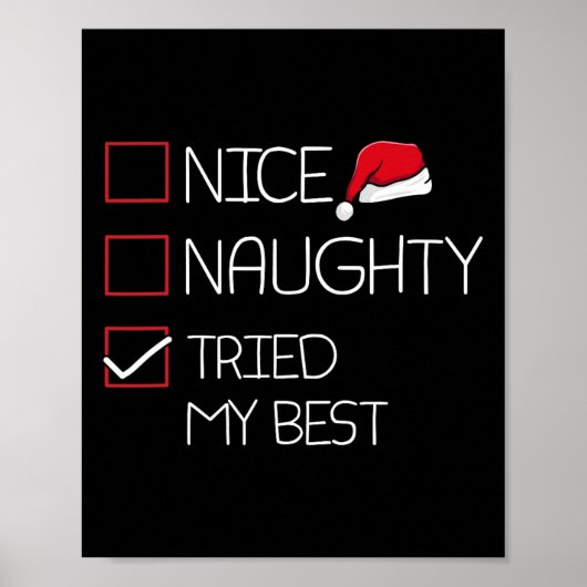 Nice Naughty heeft mijn beste kerstpajama Funny ge Poster (Voorkant)