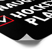 Nice Naughty Hockey Player List kerstkerstkerstker Poster (Hoek)