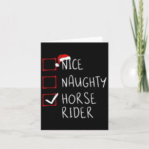 Nice Naughty Horse Rider List kerstkerstkerstkerst Kaart