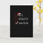 Nice Naughty Hungarian Christmas Heritage Kaart (Gele Bloem)