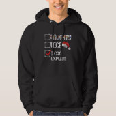 Nice Naughty I Can Explain Christmas List 1 Hoodie (Voorkant)