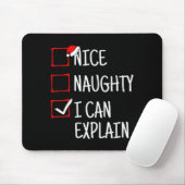 Nice Naughty I Can Explain Funny Christmas  Muismat (Met muis)