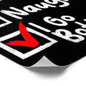 Nice Naughty I Go Both Ways Funny Christmas List F Poster (Hoek)