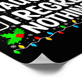 Nice Naughty I Regret Nothing Christmas List Santa Poster (Hoek)