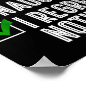 Nice Naughty I Regret Nothing Merry Christmas Sant Poster (Hoek)