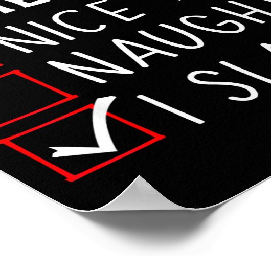 Nice Naughty I Slayed Christmas List Slaying Slay  Poster (Hoek)