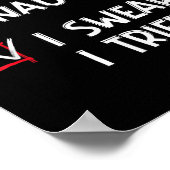 Nice Naughty I Swear I Tried, Chirstmas Funny Chec Poster (Hoek)