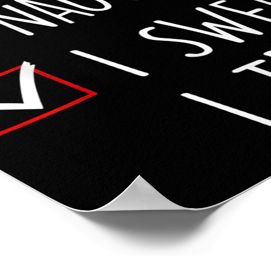 Nice Naughty I Swear I Tried Christmas Family Matc Poster (Hoek)