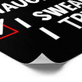 Nice Naughty I Swear I Tried Christmas Family Xmas Poster (Hoek)