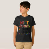 Nice Naughty I Swear I Tried Christmas List Family T-shirt (Voorkant volledig)