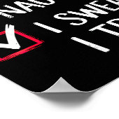 Nice Naughty I Swear I Tried Christmas List Xmas  Poster (Hoek)