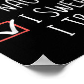 Nice Naughty I Swear I Tried Christmas Santa Claus Poster (Hoek)