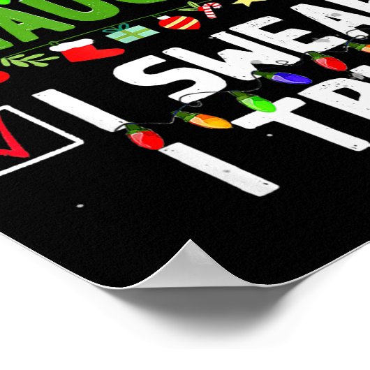 Nice Naughty I Swear I Tried Family Xmas Funny Chr Poster (Hoek)