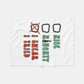 Nice Naughty I Swear I Tried Funny Christmas Check Fleece Deken (Voorkant (Horizontaal))