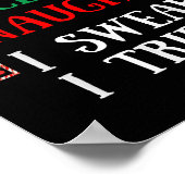 Nice Naughty I Swear I Tried Funny Christmas Joke Poster (Hoek)