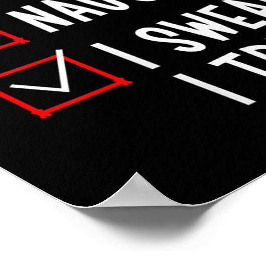 Nice Naughty I Swear I Tried Funny Christmas List Poster (Hoek)