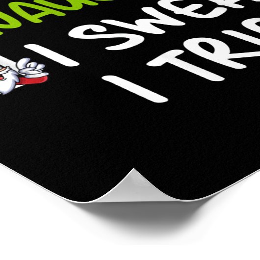 Nice Naughty I Swear I Tried Funny Christmas Pajam Poster (Hoek)