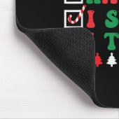 Nice Naughty I Swear I Tried Funny Christmas Santa Muismat (Hoek)