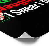 Nice Naughty I Swear I Tried Funny Christmas V-nec Poster (Hoek)