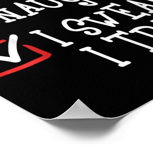 Nice Naughty I Swear I Tried Funny Christmas Xmas  Poster (Hoek)