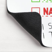 Nice Naughty I Swear I Tried List Funny Christmas Muismat (Hoek)