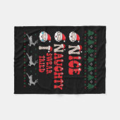 Nice Naughty I Swear I Tried List Xmas Lover Chris Fleece Deken (Voorkant (Horizontaal))