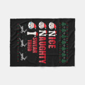 Nice Naughty I Swear I Tried List Xmas Lover Chris Fleece Deken (Voorkant (Horizontaal))
