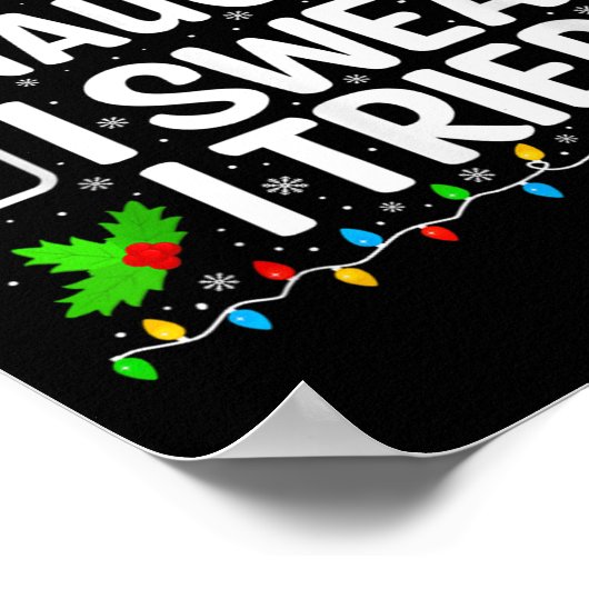 Nice Naughty I Swear I Tried Xmas Pajamas Christma Poster (Hoek)