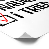 Nice Naughty I Tried Christmas List Funny Xmas  Poster (Hoek)