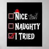 Nice Naughty - I Tried Christmas List  Poster (Voorkant)