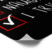 Nice Naughty I Tried Christmas List Santa Claus  Poster (Hoek)