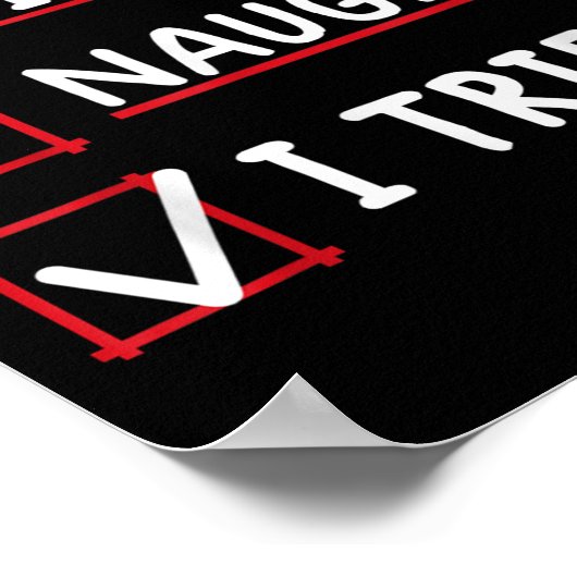 Nice Naughty I Tried Christmas Poster (Hoek)