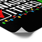 Nice Naughty I Tried Family Xmas Pajama Funny Chri Poster (Hoek)