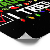 Nice Naughty I Tried Family Xmas Pajama Funny Chri Poster (Hoek)