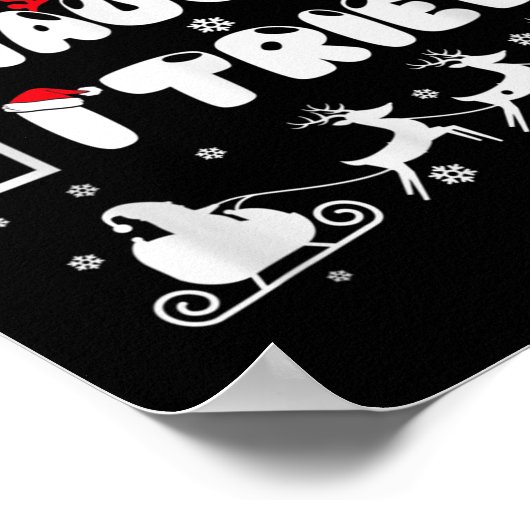 Nice Naughty I Tried Funny Christmas 2022  Poster (Hoek)