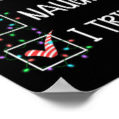 Nice Naughty I Tried Funny Christmas List  Poster (Hoek)