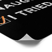 Nice Naughty I Tried - Funny Christmas  Poster (Hoek)