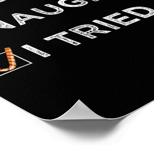 Nice Naughty I Tried - Funny Christmas  Poster (Hoek)