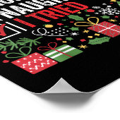 Nice Naughty I Tried Funny Christmas Santa Claus  Poster (Hoek)