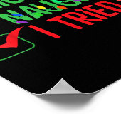 Nice Naughty I Tried Funny Christmas Xmas  Poster (Hoek)