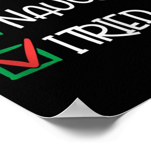 Nice Naughty I Tried Funny Playful Christmas Holid Poster (Hoek)