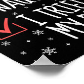 Nice Naughty I Tried My Christmas List Funny Santa Poster (Hoek)