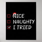 Nice Naughty I Tried  Poster (Voorkant)