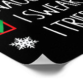 Nice Naughty I Tried Santa's Naughty List Funny Ch Poster (Hoek)