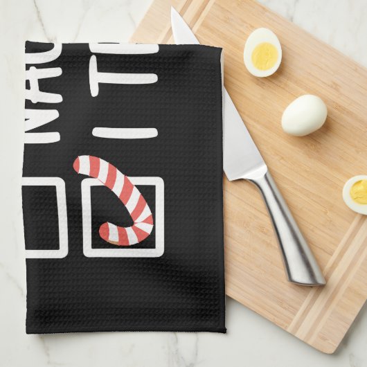 Nice Naughty I Tried Santa's Naughty List Funny Theedoek (Quarter Fold)