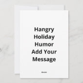 Nice Naughty I Was Hangry List Christmas  Feestdagenkaart (Achterkant)