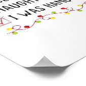 Nice Naughty I Was Hangry List Christmas  Poster (Hoek)