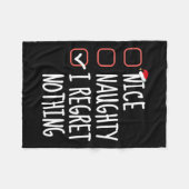 Nice Naughty, ik betreur het dat er niets is van k Fleece Deken (Voorkant (Horizontaal))