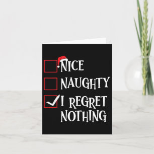 Nice Naughty, ik betreur het dat er niets is van k Kaart